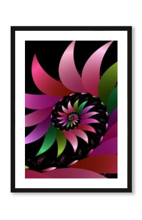 Pink abstract flowers