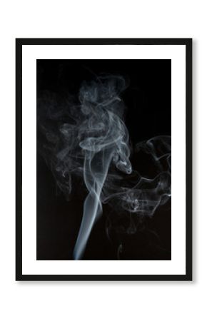 white smoke isolated on black
