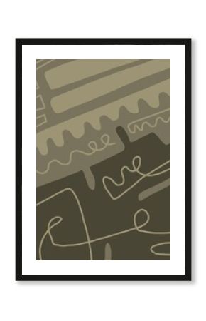 Minimal abstract image for printing. Picture for modern interiors. The picture is painted by hand on a tablet.