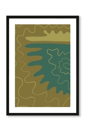 Minimal abstract image for printing. Picture for modern interiors. The picture is painted by hand on a tablet.