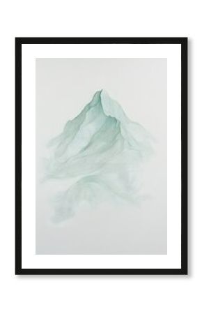 Small Green Mountain Peak with Simple Design and Calm Feeling.