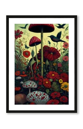 wallpaper, flores botánicas, arte fino, lujo, glamur, premium, profesional, diseño de interiores, interiorismo, diseño, diseño gráfico, buqué, flor, flor gigante, arte botánico, ilustración, aves