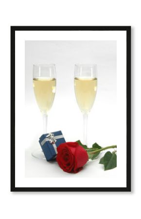 Champagne and rose