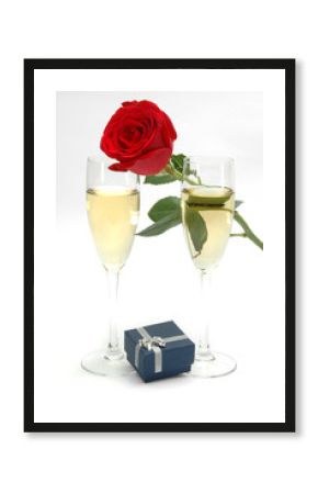 Champagne and rose