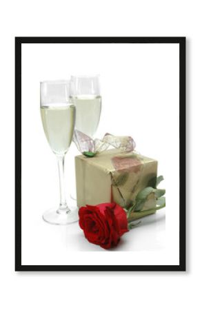Champagne and rose