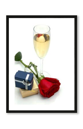 Champagne and rose