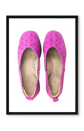Purple sneakers. Canvas Shoe.