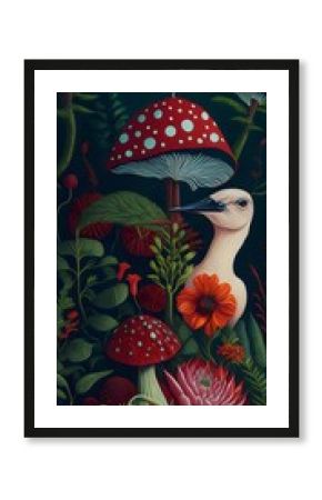 wallpaper, flores botánicas, arte fino, lujo, glamur, premium, profesional, diseño de interiores, interiorismo, diseño, diseño gráfico, buqué, flor, flor gigante, arte botánico, ilustración, aves