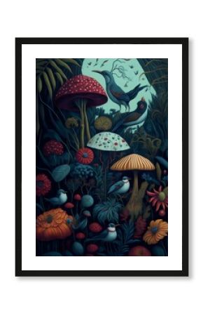 wallpaper, flores botánicas, arte fino, lujo, glamur, premium, profesional, diseño de interiores, interiorismo, diseño, diseño gráfico, buqué, flor, flor gigante, arte botánico, ilustración, aves