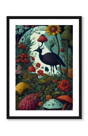 wallpaper, flores botánicas, arte fino, lujo, glamur, premium, profesional, diseño de interiores, interiorismo, diseño, diseño gráfico, buqué, flor, flor gigante, arte botánico, ilustración, aves