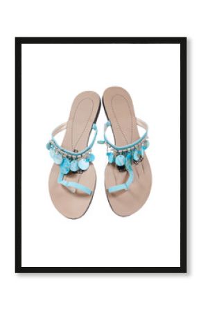Women's summer sandals. Isolated on white