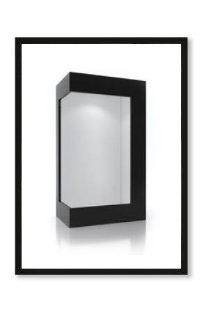 Empty Black Package With Light Inside, Exhibit Box