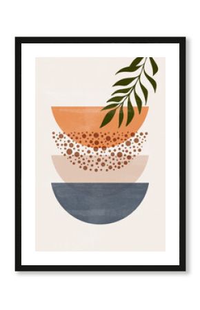 Abstract sun moon print boho minimalist printable wall art geometric abstract