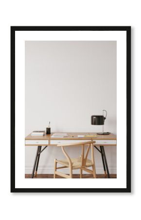 Friendly interior style. living room. Wall mockup. Wall art. 3d rendering, 3d illustration