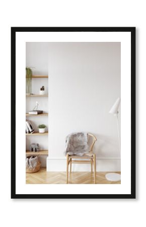 Boho interior style. Wall mockup. Wall art. 3d rendering, 3d illustration  