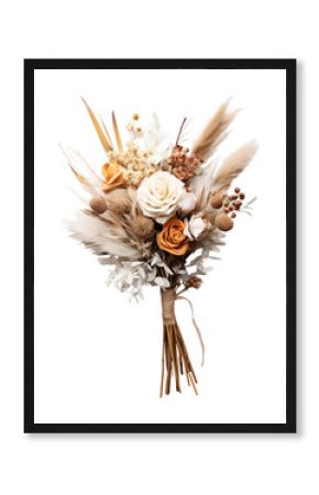 PNG Dried dried flower bouquet flowers wedding dried flowers.
