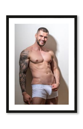 Mans naked body, muscular shoulders. Naked man. Muscular male body. Gay sexy model. Sexy man showing naked torso. Hunk with athletic body. Sexy naked man posing with sexy nude body.