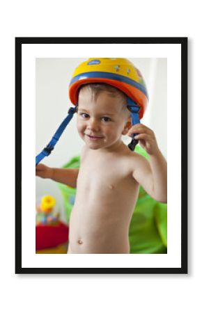 little naked child bicycle helmet