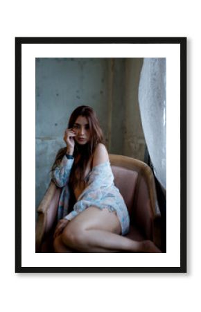 Naked women without clothes posing sexy and charming