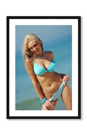 Beautiful bikini girl on beach