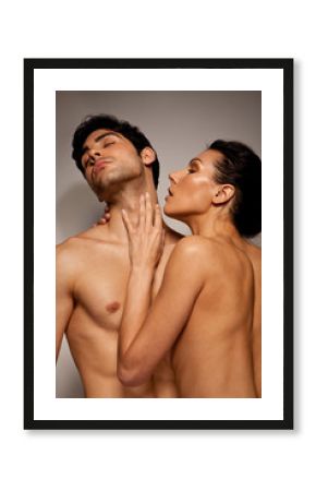 Topless Couple In Loving Foreplay