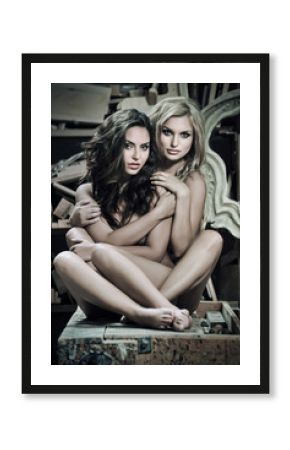 Two beauty nude women