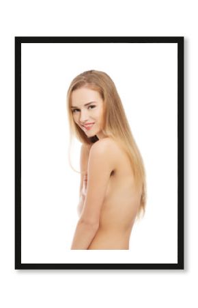 Portrait of nude woman looking at the camera