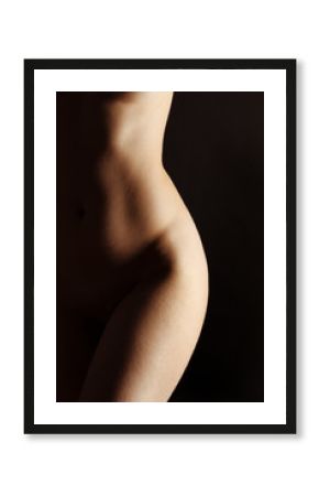 Sexy body nude woman. Naked sensual beautiful girl