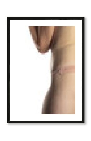young woman, female nudity portrait, studio shooting