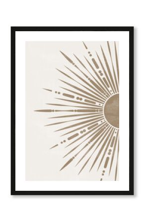 Orange Sun print boho minimalist printable wall art geometric abstract