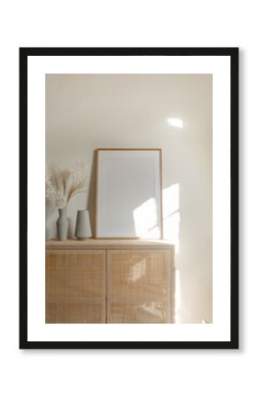 Art Mockup Wooden Frame Sunshine 