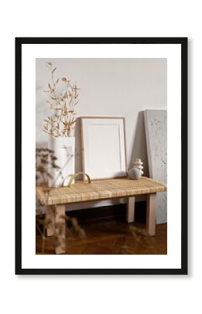 Bright and Natural Framed Art Mockup Decoration Scandinavian Boho