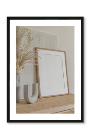 Bright and Natural Mockup Scene Framed Artwork Boho