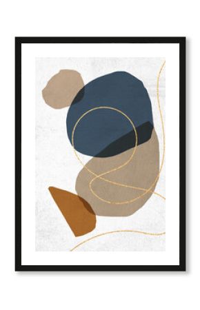 A minimal mid century style art poster print