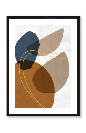 A minimal mid century style art poster print