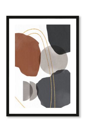 An abstract mid century style art poster print