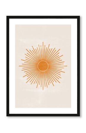 Orange Sun print boho minimalist printable wall art