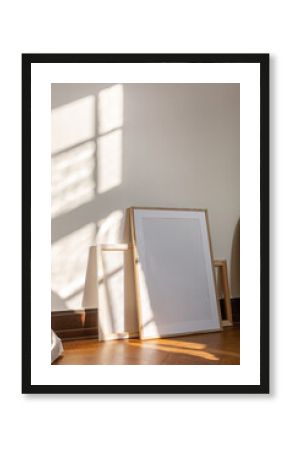 Art Mockup Wooden Frame Sunshine Studio