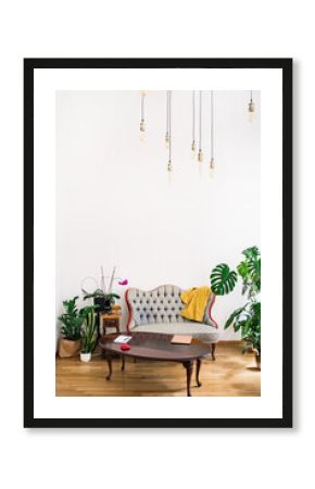 Living room in modern boho style