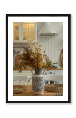 Cozy kitchen in light home interior