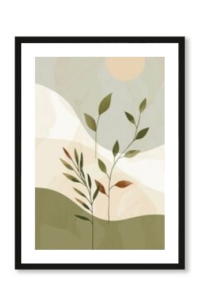 Boho-style background with muted aesthetic colors.