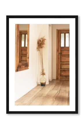 Beautiful boho interior of hallway.