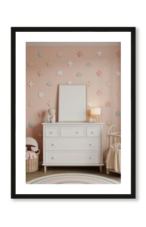 Baby Room mockup with Poster Frame