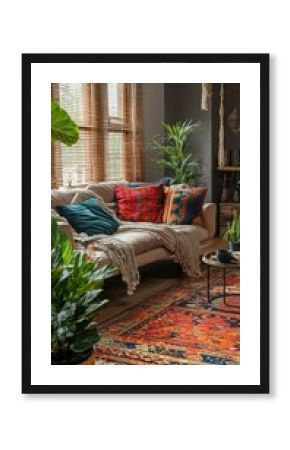 Cozy Bohemian Apartment with Vibrant Textiles
