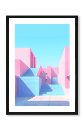 minimal cartoon pastel background illustration