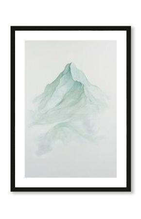 Small Green Mountain Peak with Simple Design and Calm Feeling.