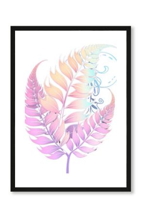 PNG  Fern plant pattern leaf art.