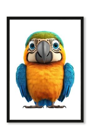 PNG Macaw bird illustration colorful.