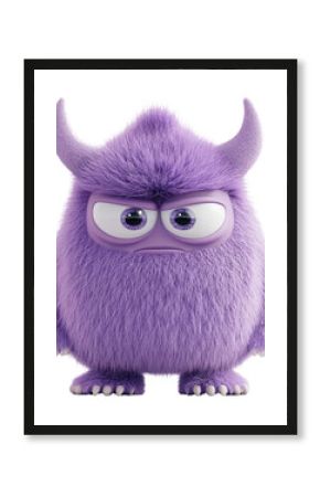 PNG Sad Purple Monster cartoon purple illustration.