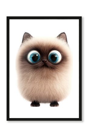 PNG Himalayan cat illustration creature cartoon.